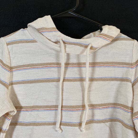 Lou & Grey Womens Sweatshirt Multicolor Striped Cropped Long Sleeve Cotton XS - Picture 2 of 12